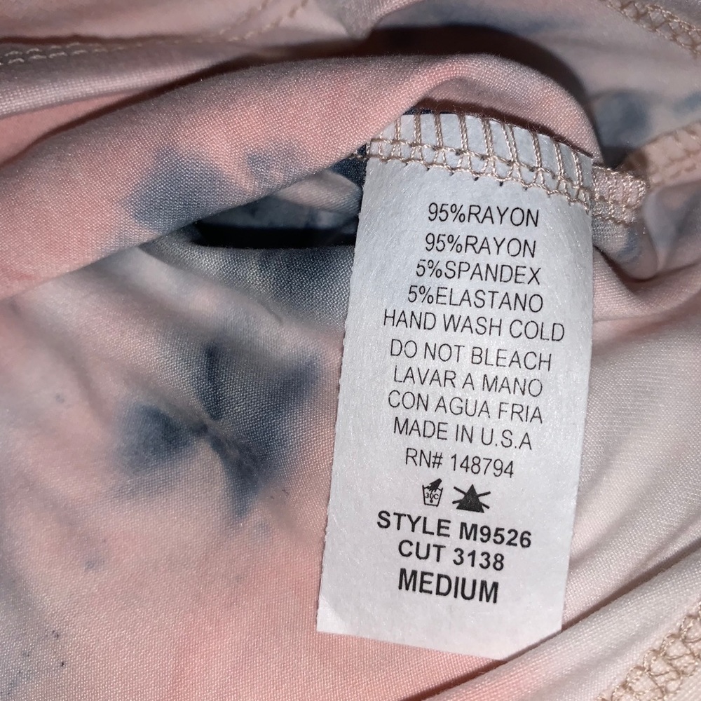 NWT Tye-dye romper. Light pink and blue. Medium - Picture 3 of 4
